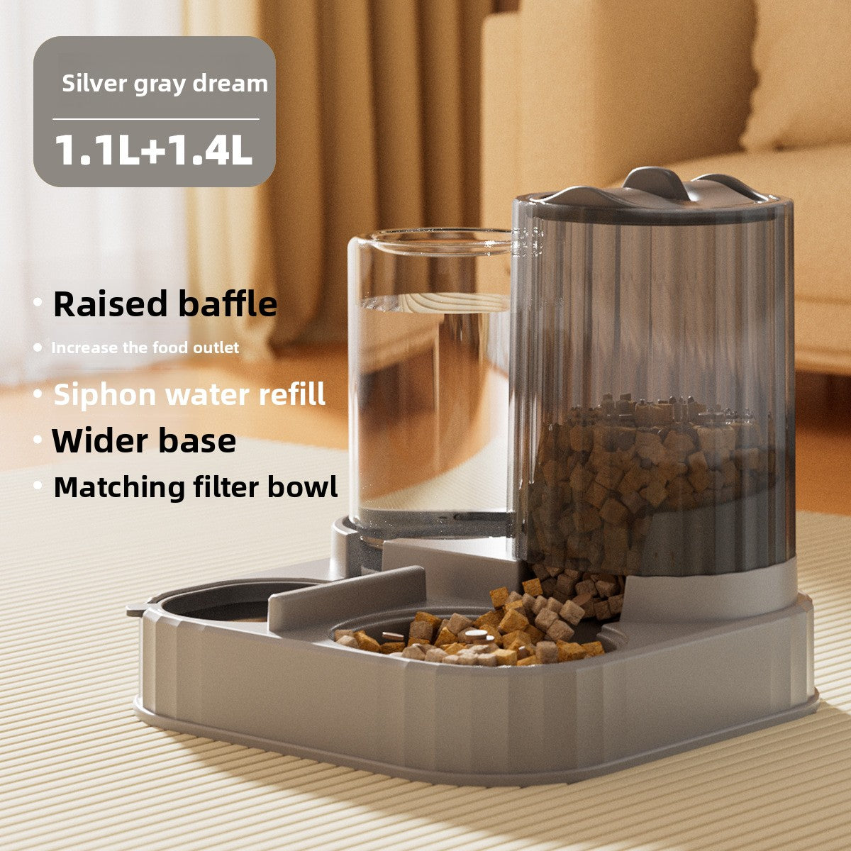 Automatic Pet Food and Water Feeder Bowl
